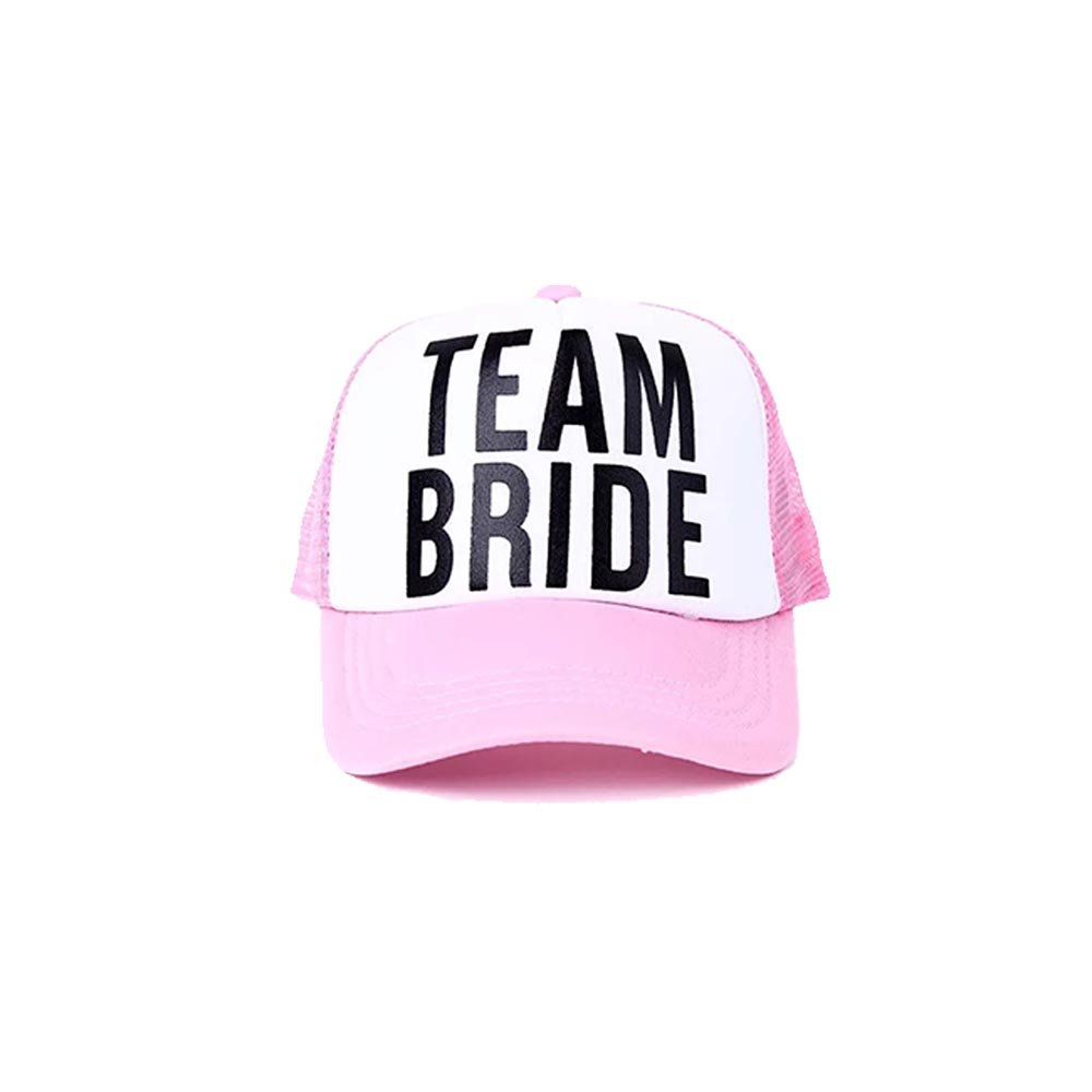 Šviesiai rožinė mergvakario kepurė TEAM BRIDE