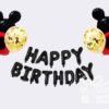 Gimtadienių dekoracijos – balionų girlianda Happy Birthday